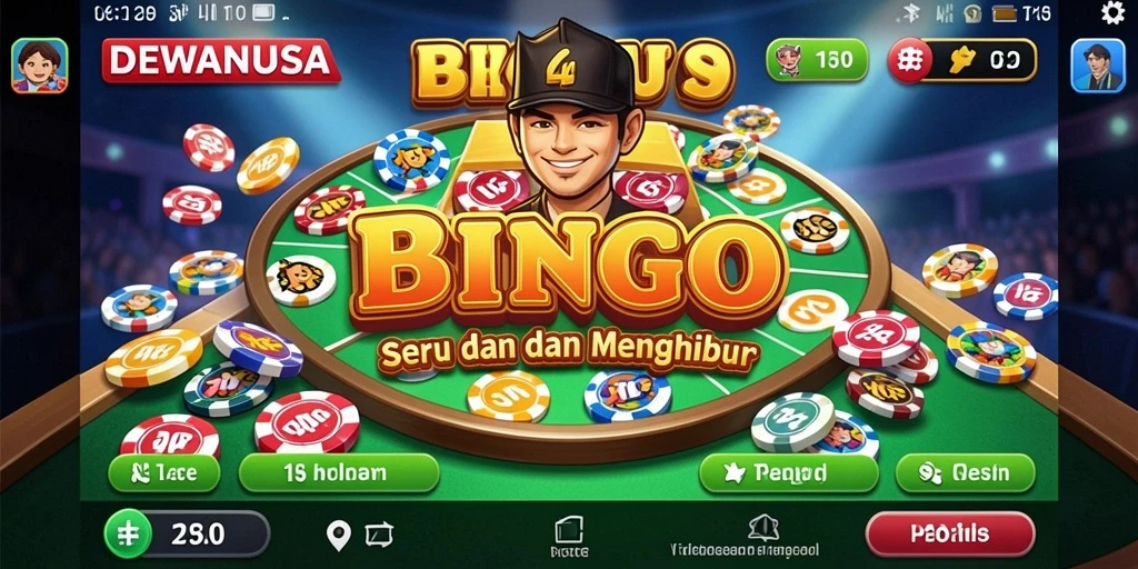 Tampilan menarik dari gameplay Bingo di DEWANUSA.