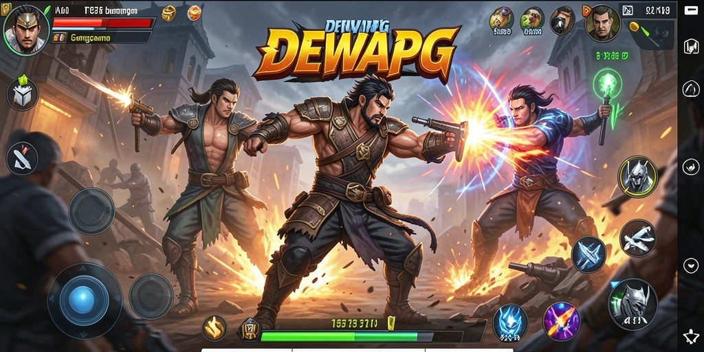 Tampilan gameplay DEWAPG yang menegangkan dan seru.