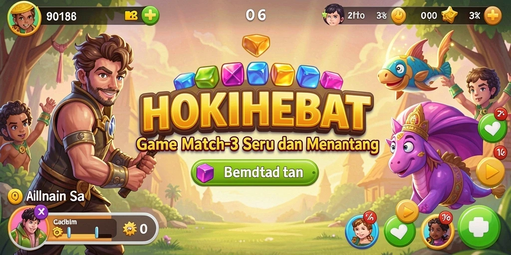 Tampilan menarik dari gameplay HOKIHEBAT yang penuh warna.