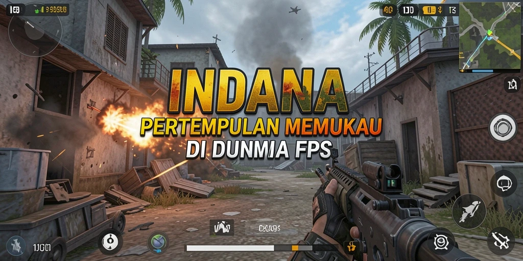 Tampilan menarik dari gameplay seru INDAAA dalam genre FPS.