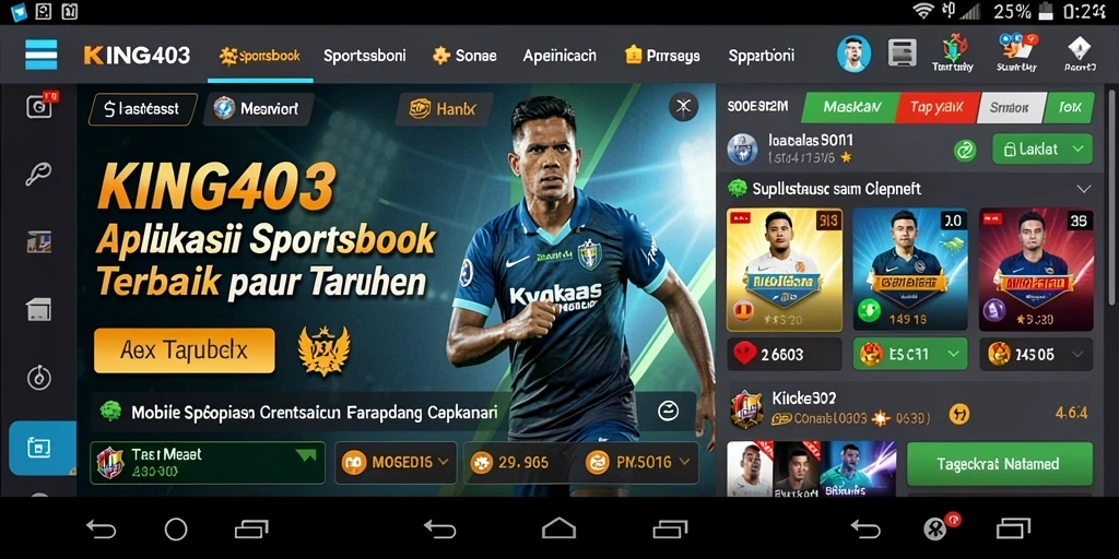 Tampilan gameplay KING403 yang menarik dan interaktif dalam taruhan Sportsbook.