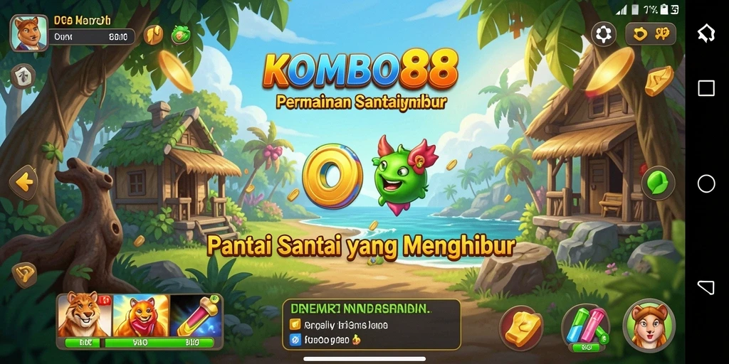 Tangkapan layar dari gameplay KOMBO88 yang penuh warna dan seru.