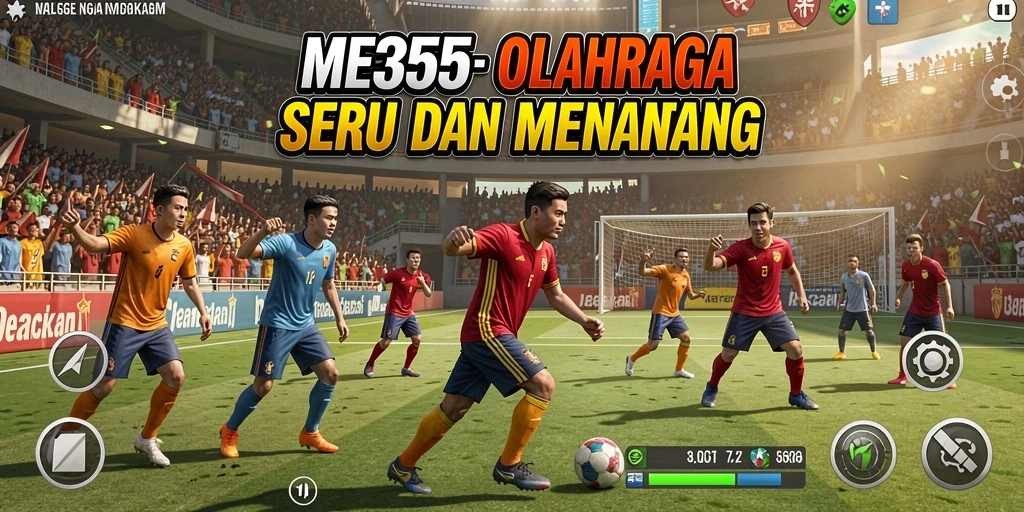 Tampilan gameplay seru dalam ME355 dengan aksi olahraga yang mendebarkan.