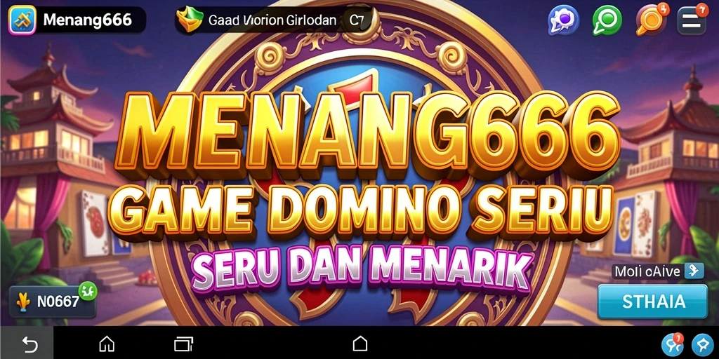 Tampilan utama gameplay MENANG666 saat bermain Domino.