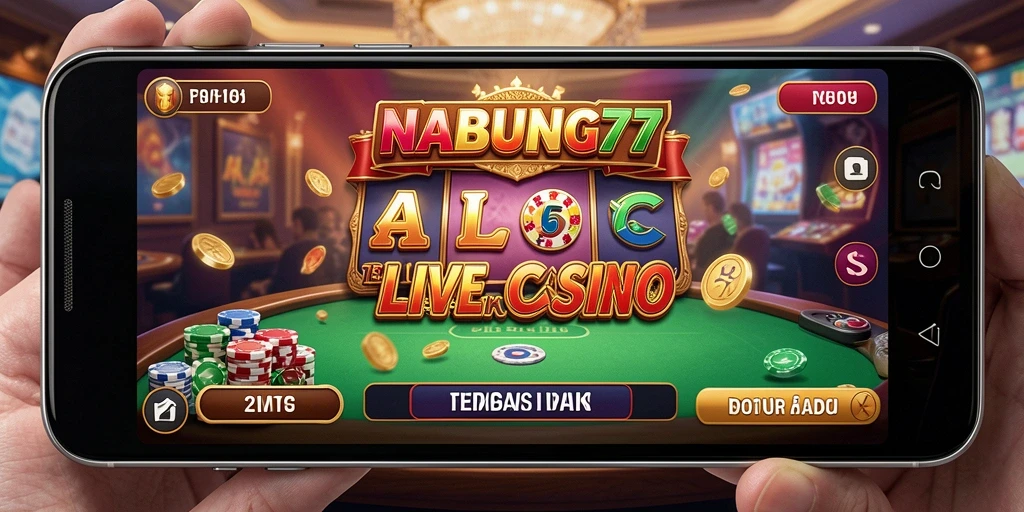 Tampilan menarik dari gameplay Live Casino NABUNG77 yang seru.