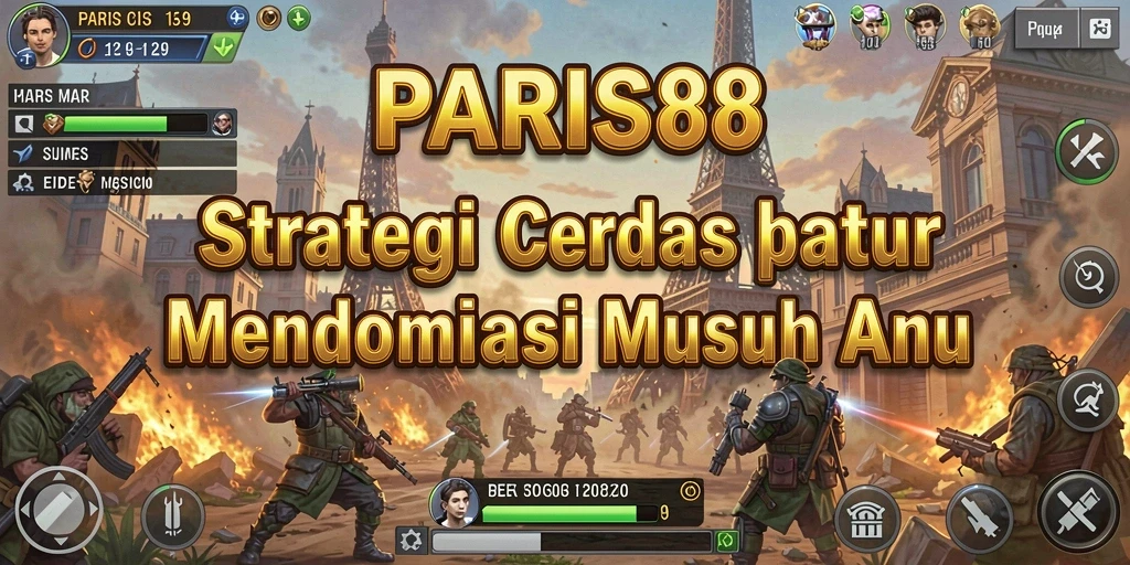 Tangkapan layar gameplay PARIS88 menunjukkan pertempuran strategis yang mendebarkan.