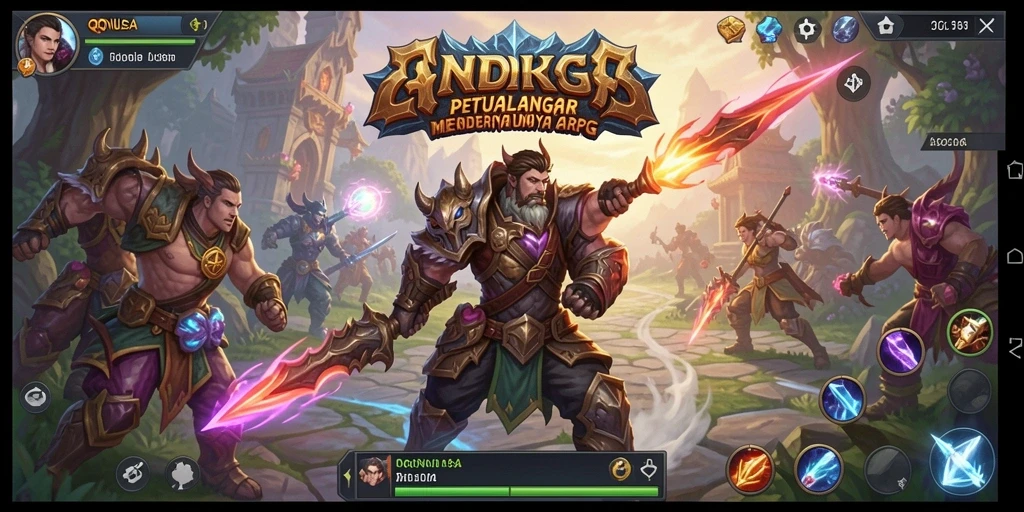 Tangkapan layar menampilkan aksi seru dalam pertarungan ARPG di QQNUSA.