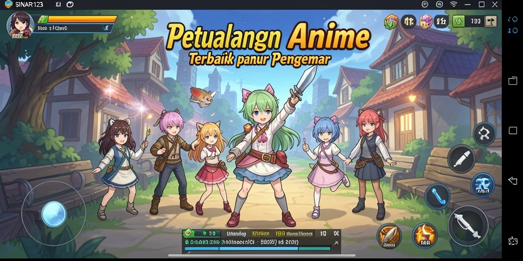 Tampilan dari gameplay SINAR123 yang penuh aksi dan karakter anime.