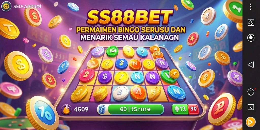 Tampilan utama gameplay Bingo di SS88BET yang menarik dan interaktif.