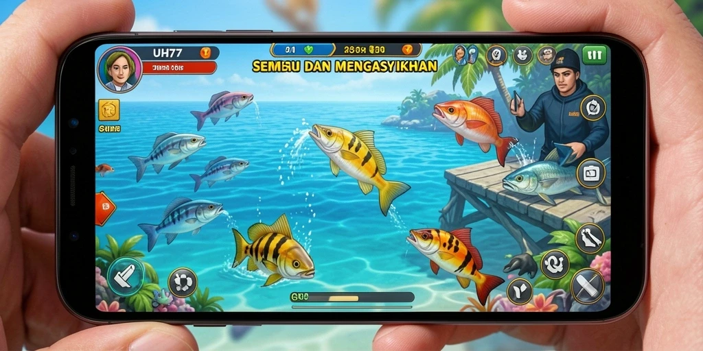 Tampilan gameplay UH77 yang penuh warna dan menegangkan.