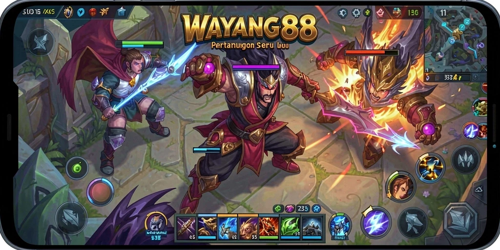 Gameplay intens dengan karakter epik di WAYANG88.